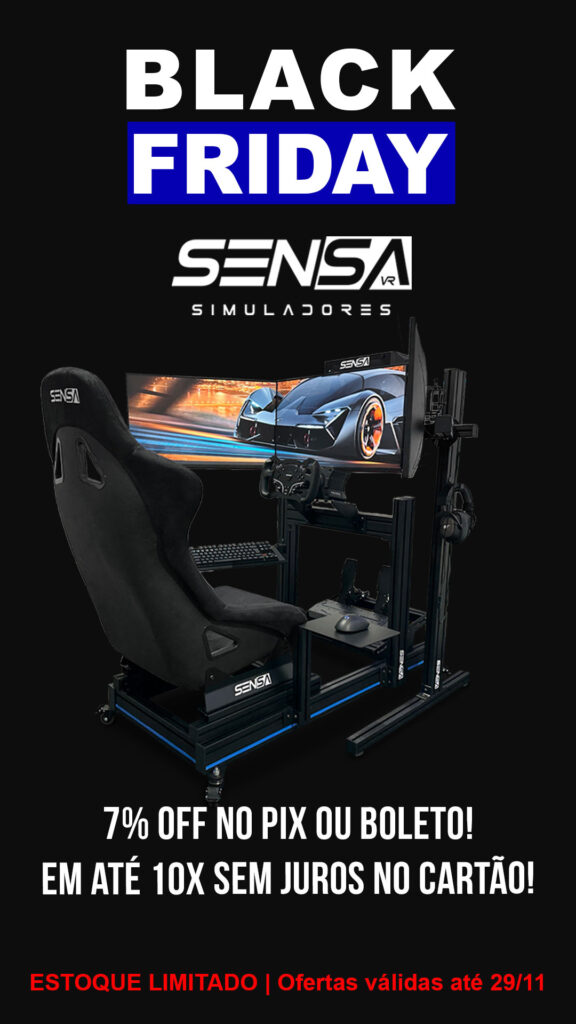 Black Friday Sensa VR 2025: Melhores Preços em Simuladores de Corrida de 14 a 29 de Novembro 1 Black Friday Sensa