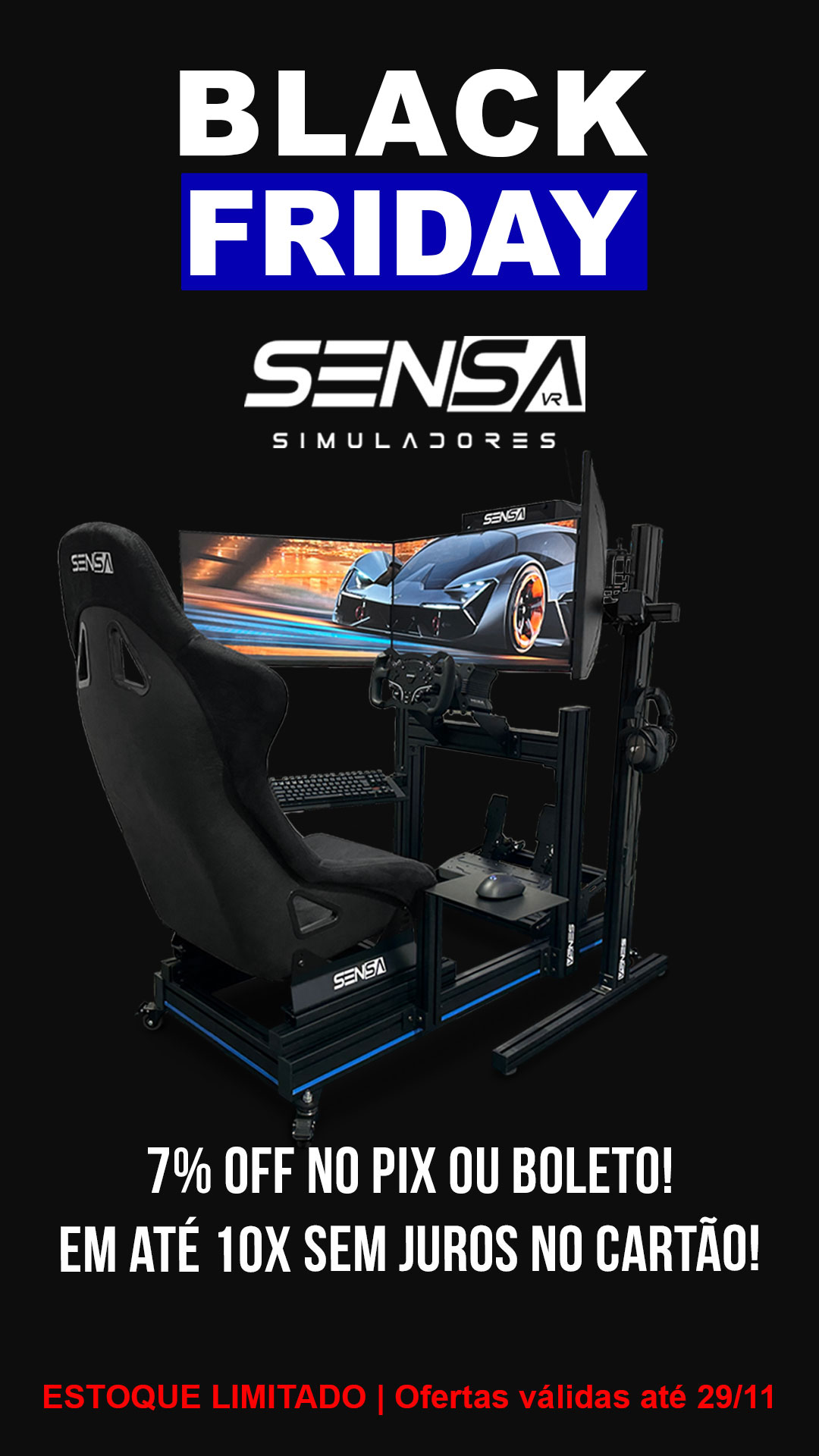 Blog Simuladores Sensavr 1 Black Friday Sensa