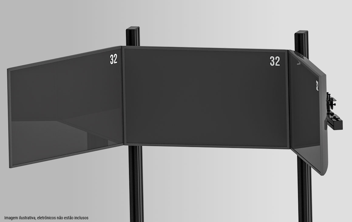 Suporte Monitor Triplo de Chão de 24'' a 32 Suporte Monitor Triplo de Chão de 24'' a 32