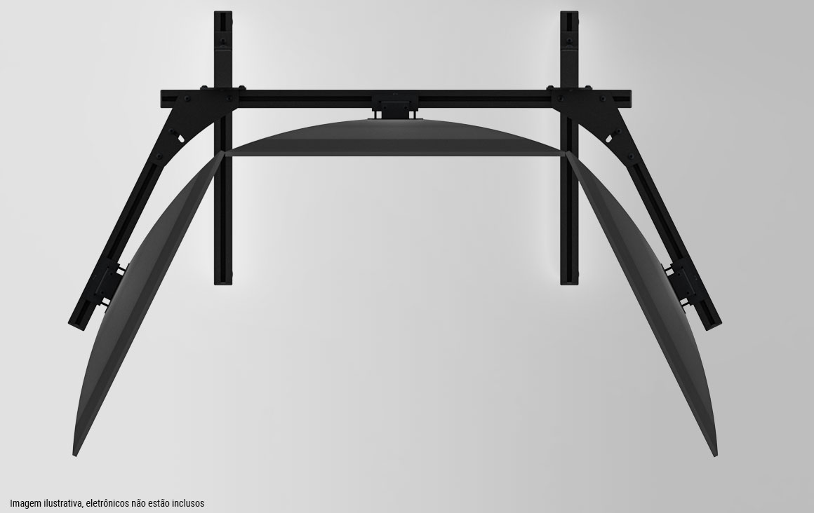 Suporte Monitor Triplo de Chão de 24'' a 32 Suporte Monitor Triplo de Chão de 24'' a 32